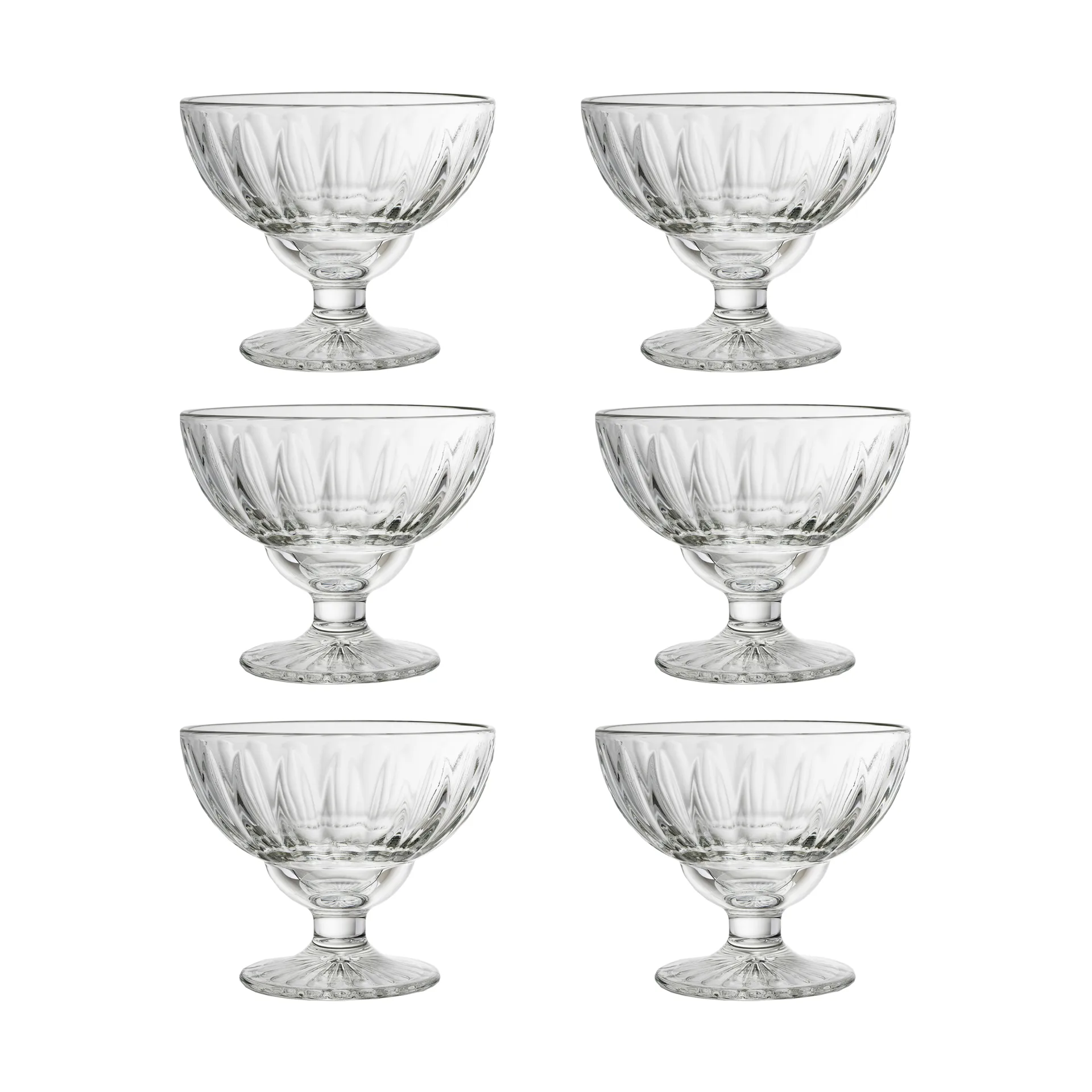 Ciotola con base Elise, 40 cl, confezione da 6, Trasparente La Rochère