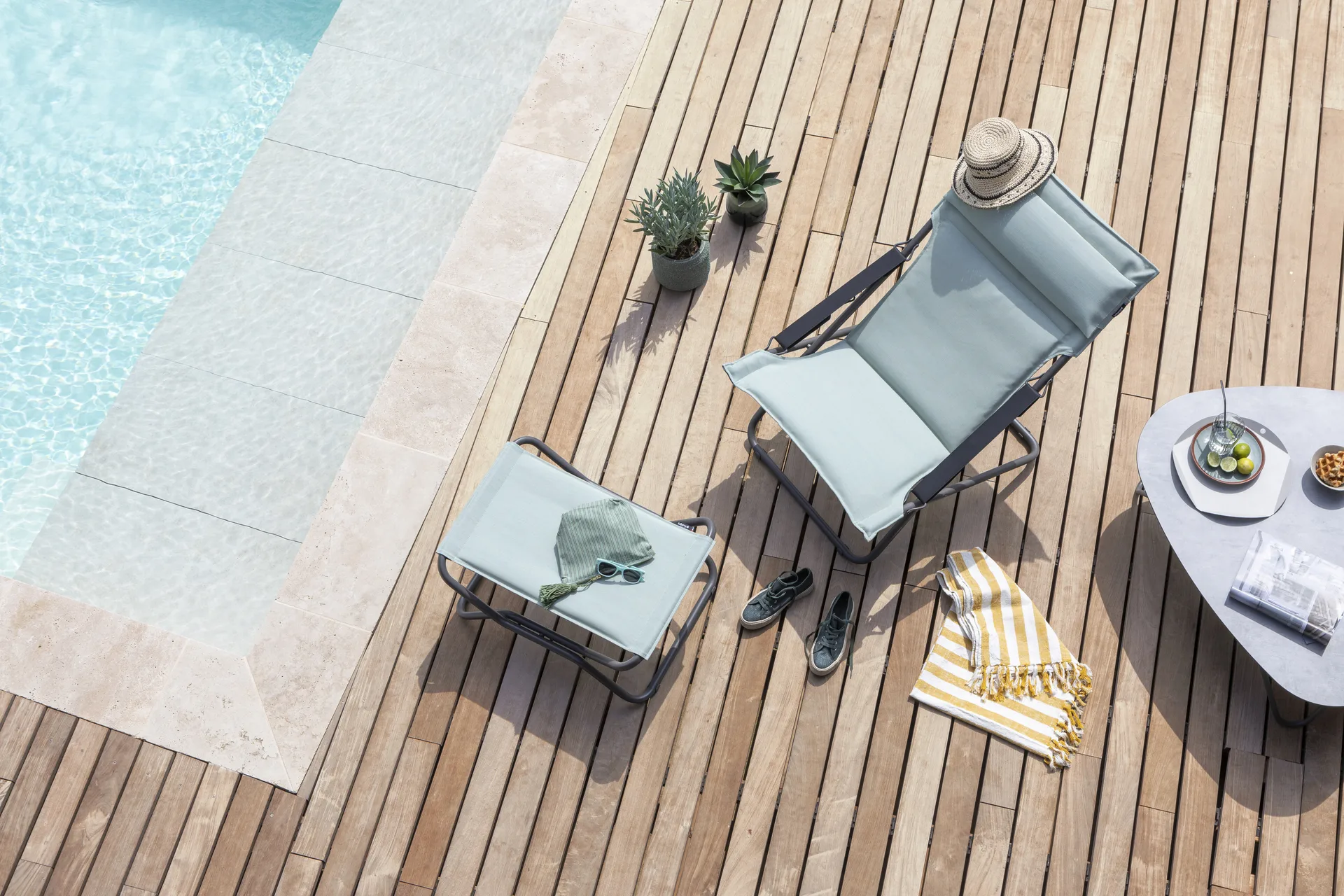 Sedia a sdraio Bayanne, Celadon Lafuma