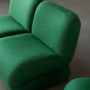 Bau poltrona - Divina melange-verde scuro, dritto - Lammhults