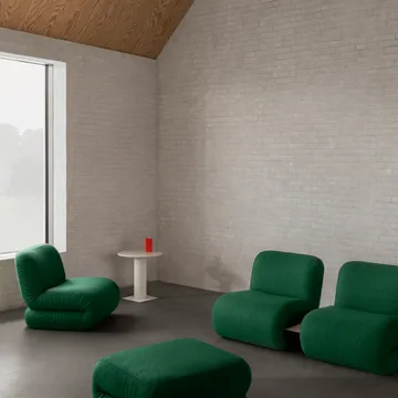 Bau poltrona - Divina melange-verde scuro, dritto - Lammhults