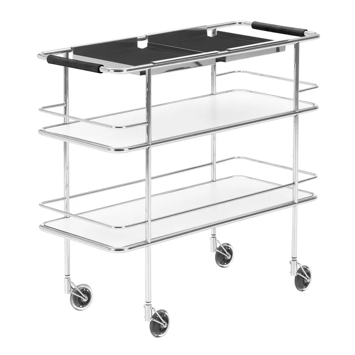 Cargo Support carrello da portata - Laminato bianco-cromo - Lammhults