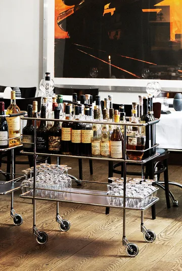 Carrello di servizio Cargo - Laminato bianco-cromo - Lammhults