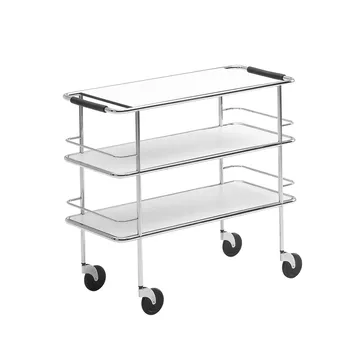 Carrello di servizio Cargo - Laminato bianco-cromo - Lammhults