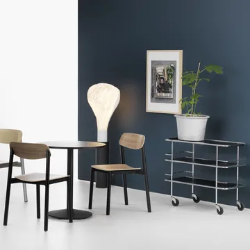 Carrello di servizio Cargo - Laminato nero-cromo - Lammhults