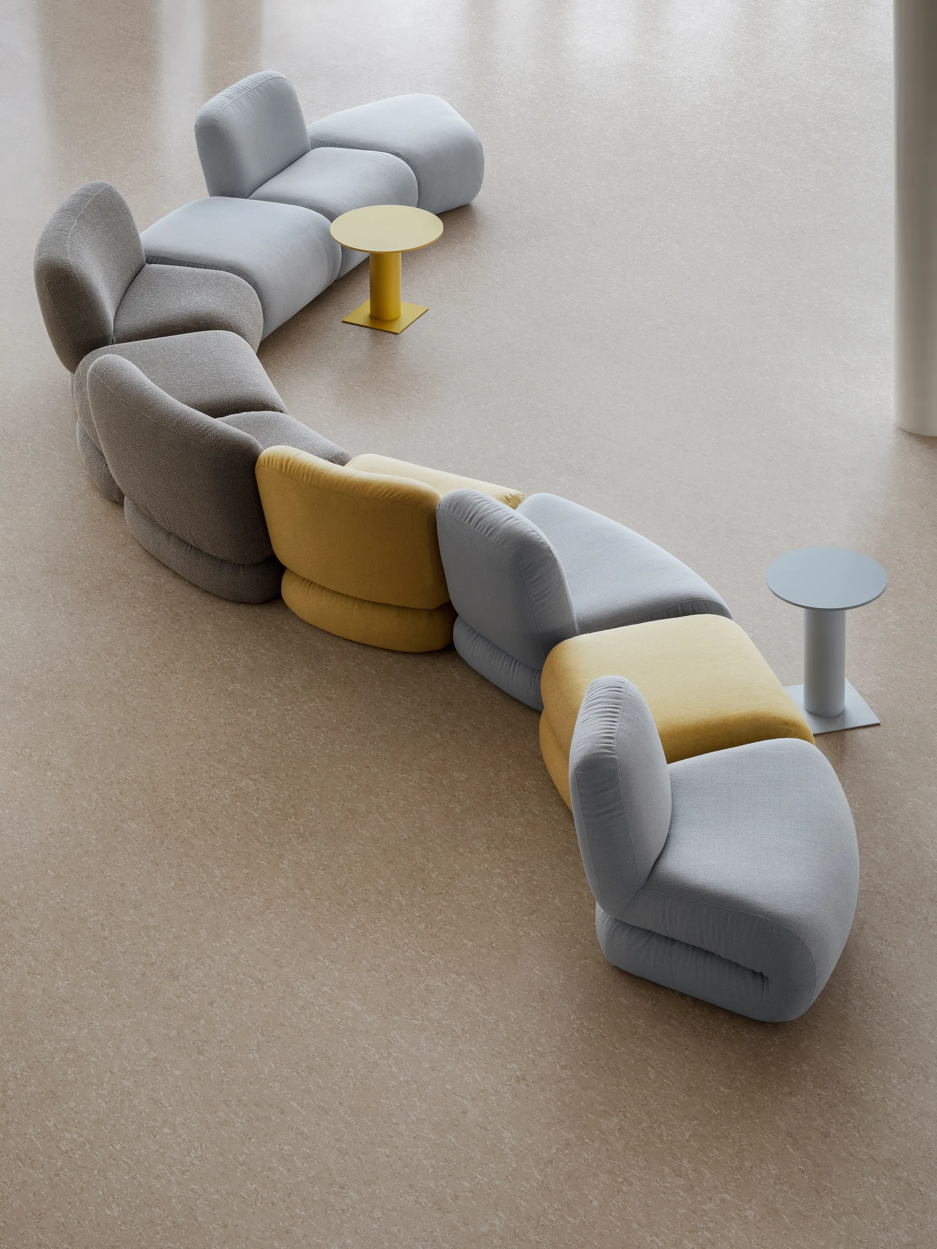 Pouf BAU, Vidar 0542 rosso, linare Lammhults