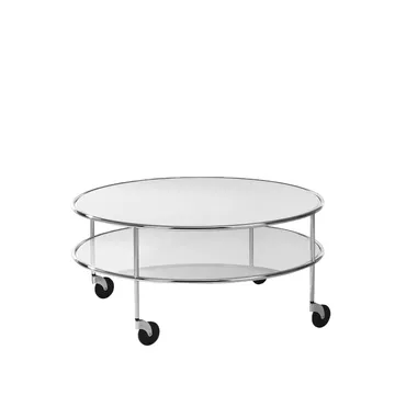 Tavolino Chicago III - Vetro satinato-cromo - Lammhults