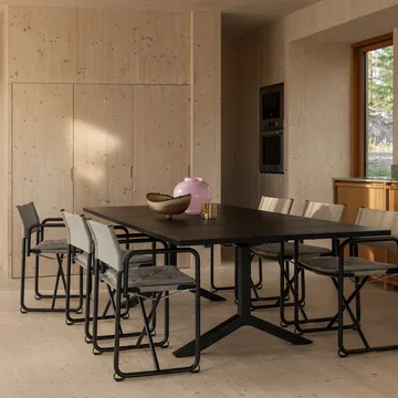 X75-2 poltrona con braccioli - Lino naturale-cromo - Lammhults