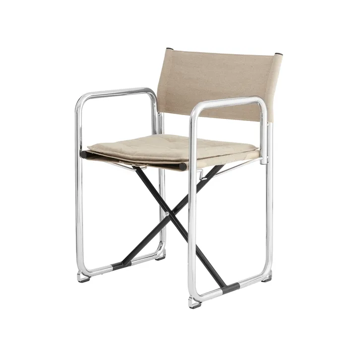 X75-2 poltrona con braccioli - Lino naturale-cromo - Lammhults