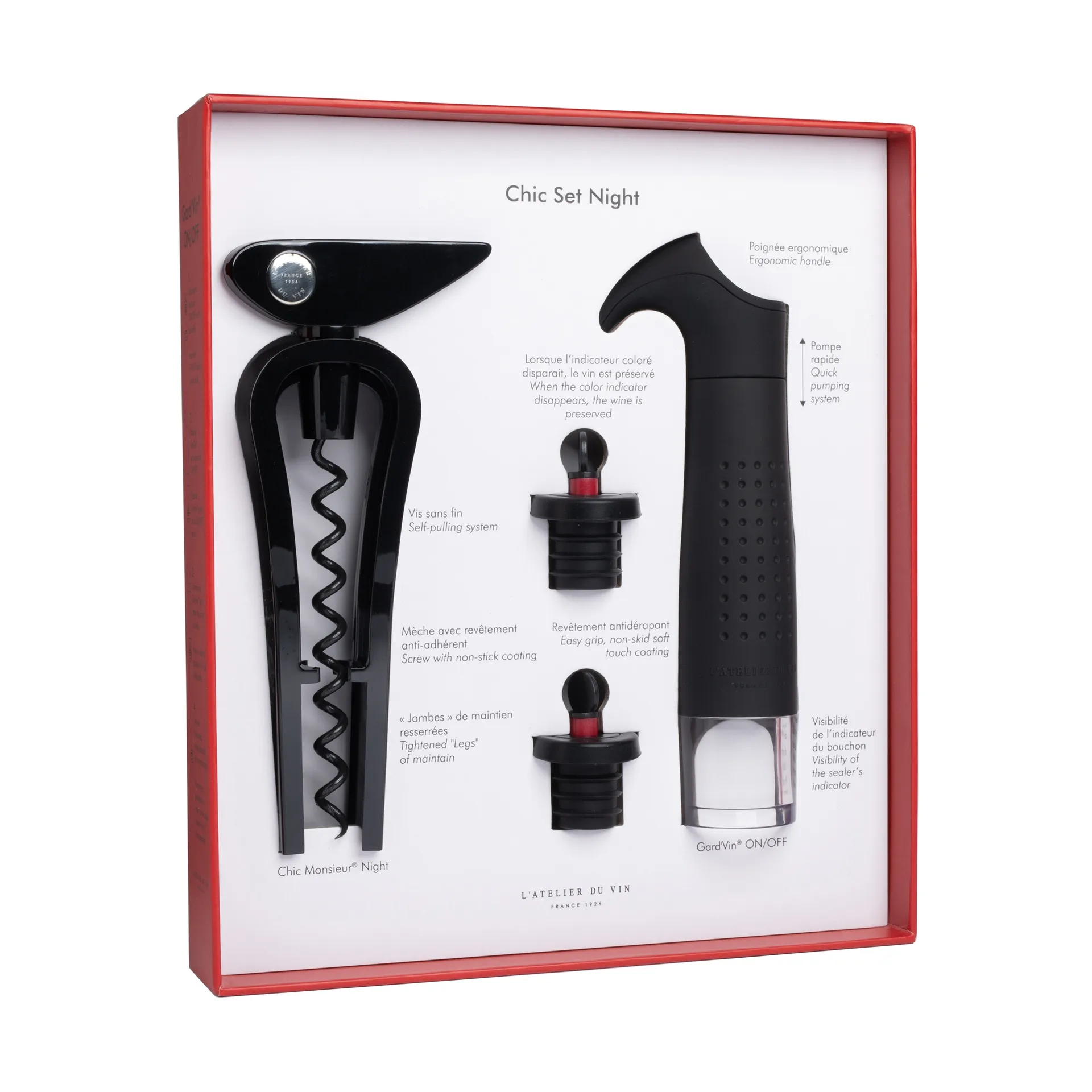 Set accessori vino Chic, 4 pezzi L'Atelier du Vin