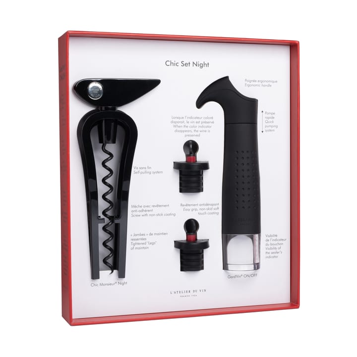 Set accessori vino Chic - 4 pezzi - L'Atelier du Vin