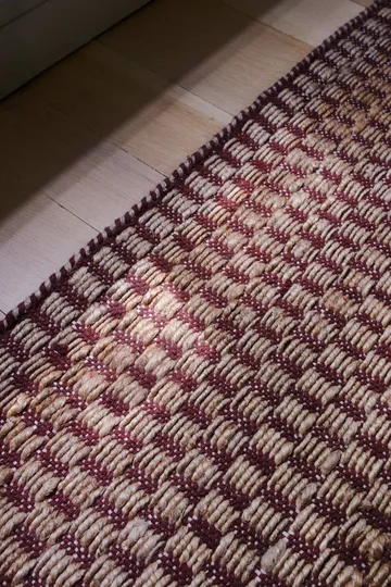 Barley tappeto in juta - Burgundy, 250x350 cm - Layered