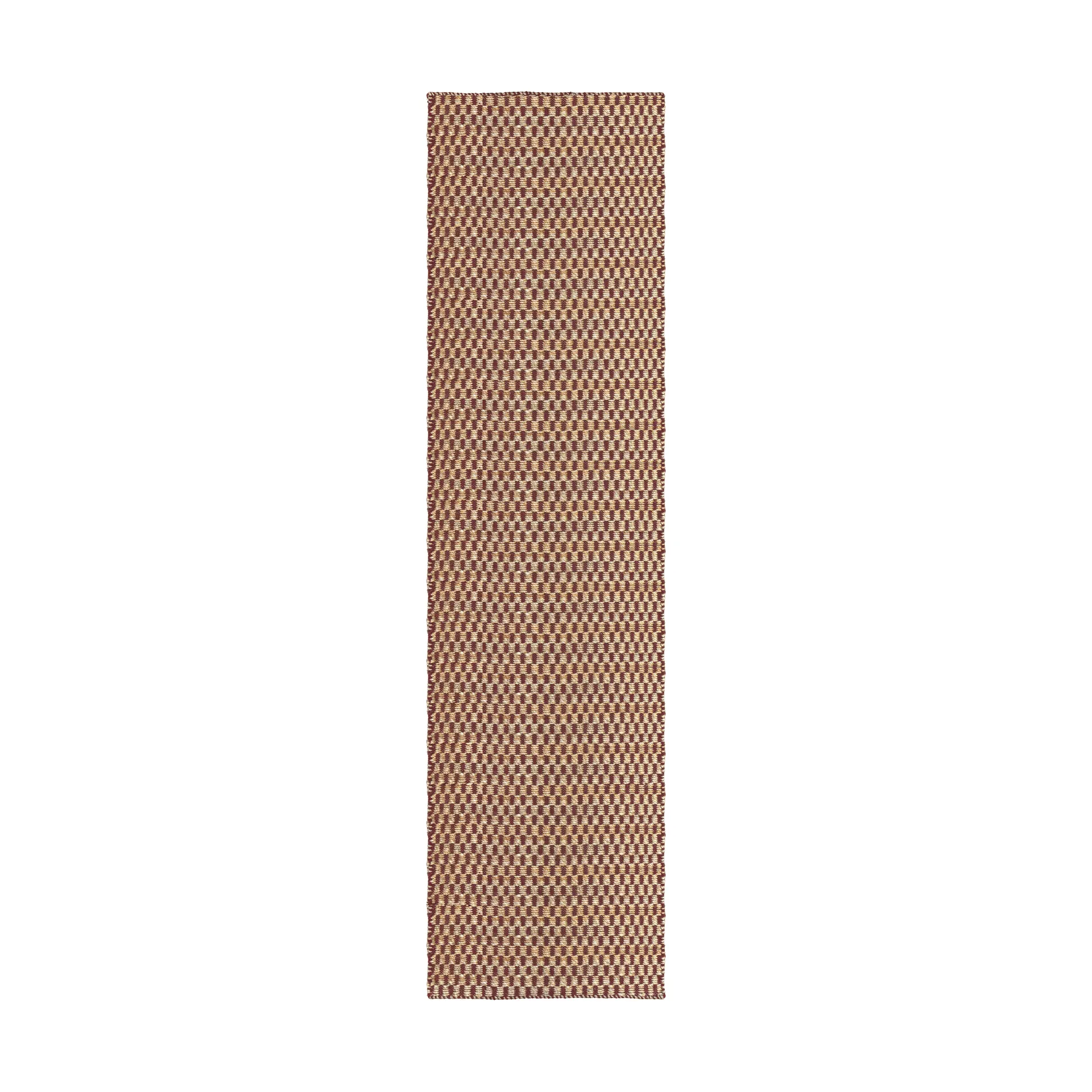 Barley tappeto in juta, Burgundy, 75x240 cm Layered