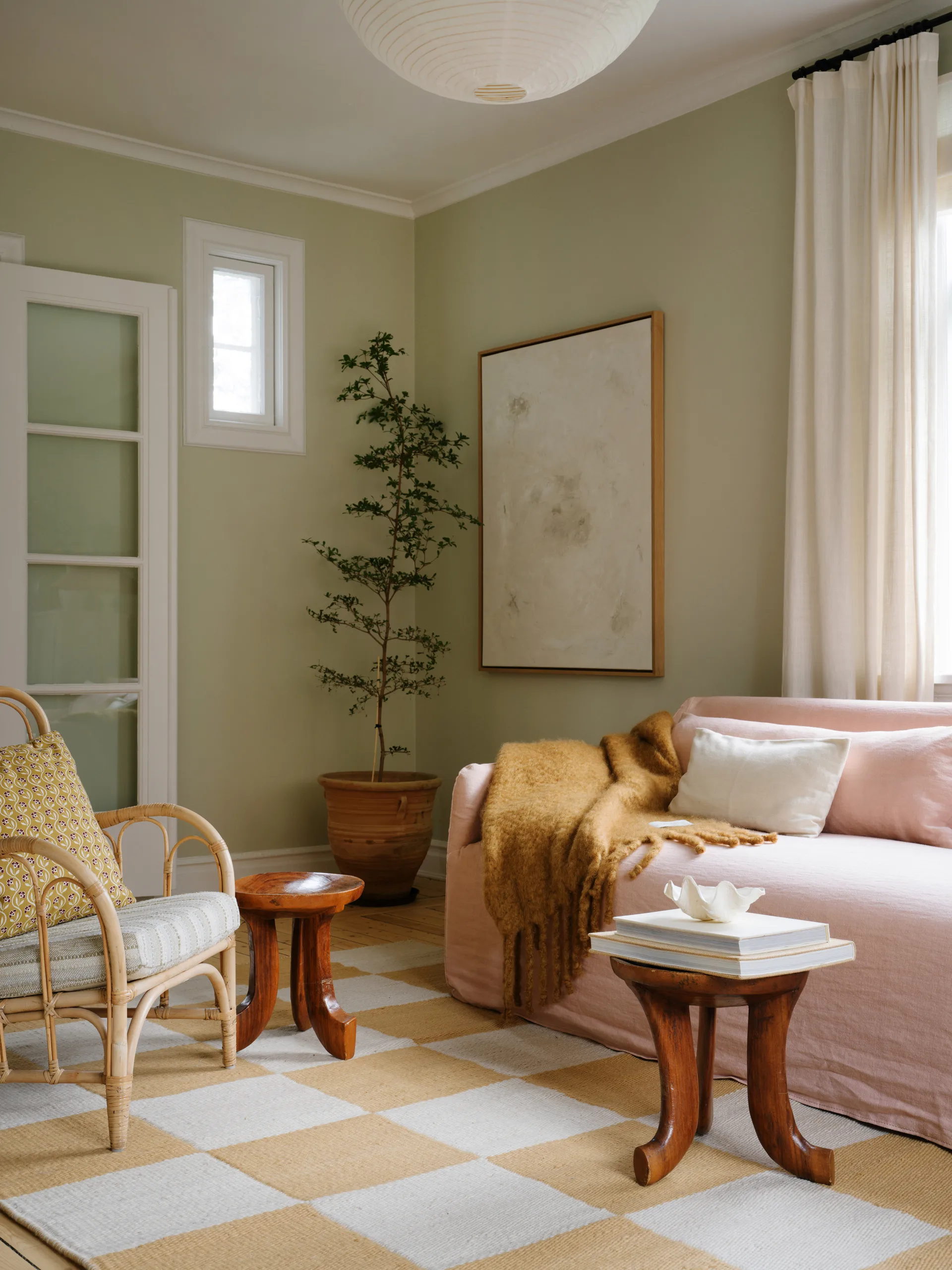 Chess tappeto in lana, Harvest yellow, 180x270 cm Layered