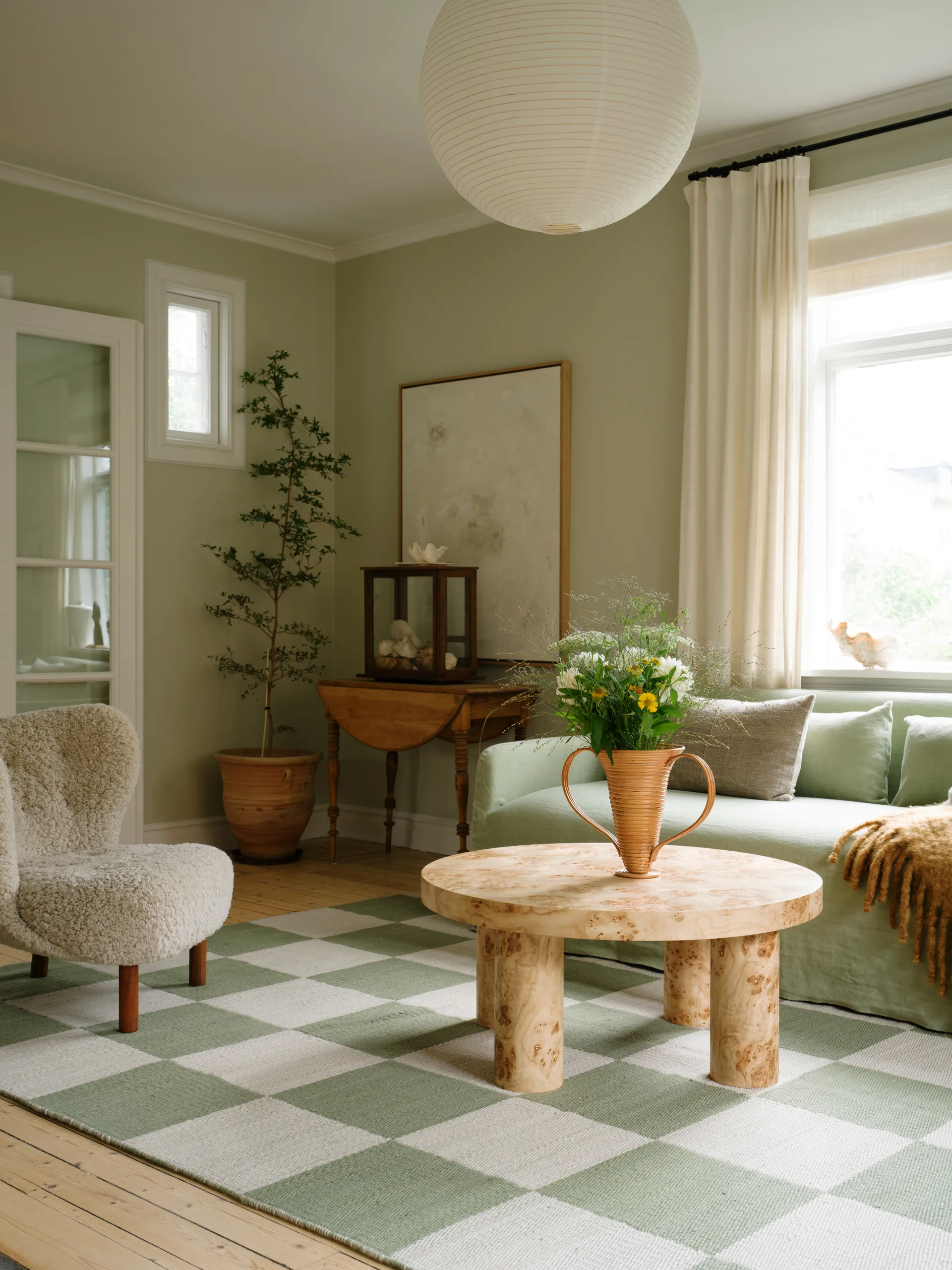 Chess tappeto in lana, Sage, 140x200 cm Layered