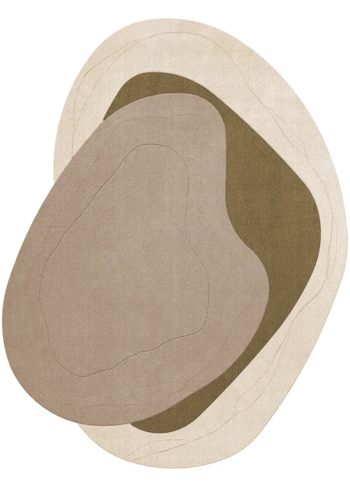 Erik Bratsberg Lozza tappeto in lana - Olive, 300x400 cm - Layered