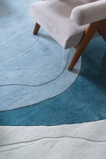 Erik Bratsberg Lozza tappeto in lana - Teal, 210x270 cm - Layered