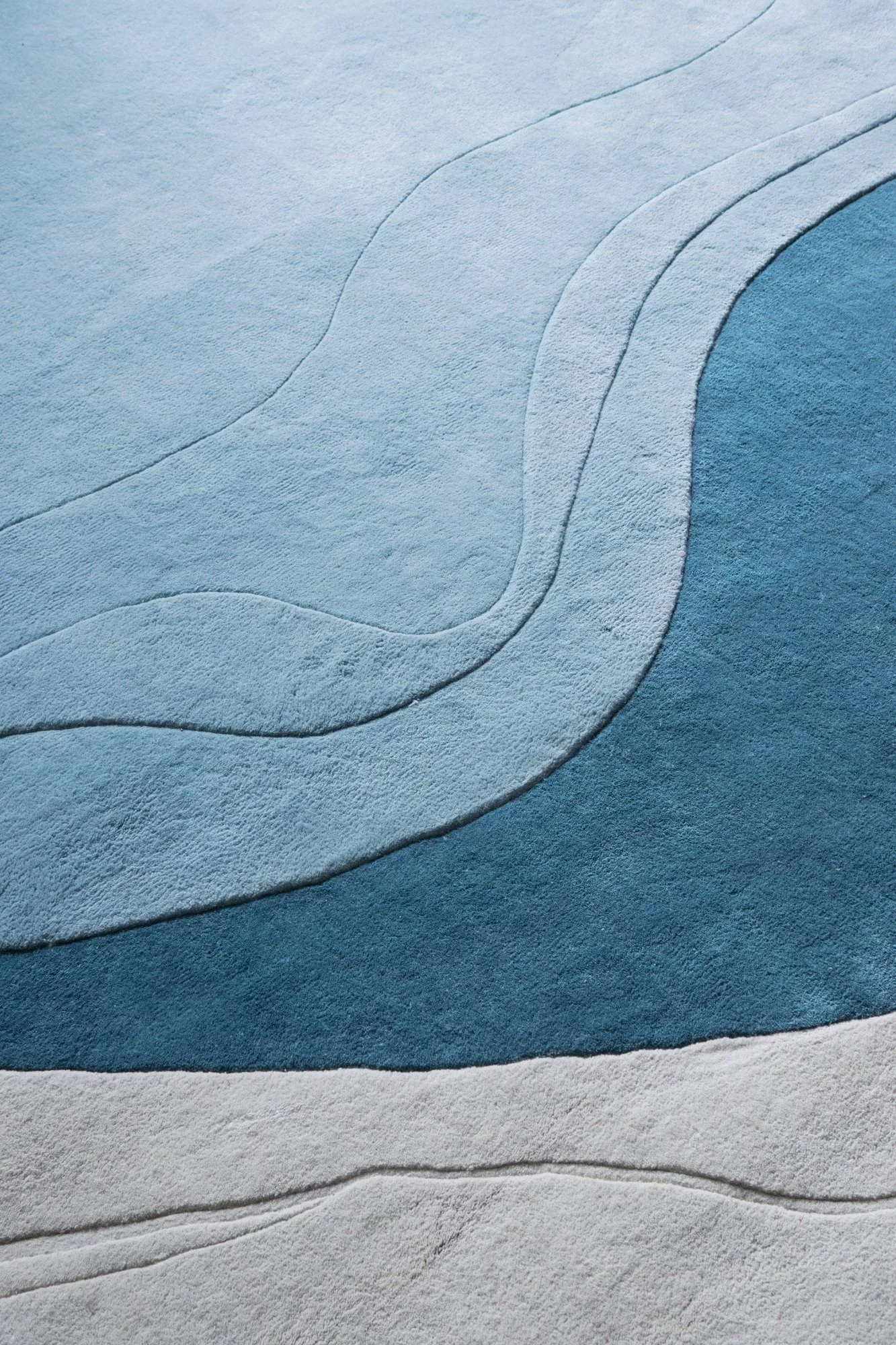 Erik Bratsberg Lozza tappeto in lana, Teal, 270x350 cm Layered