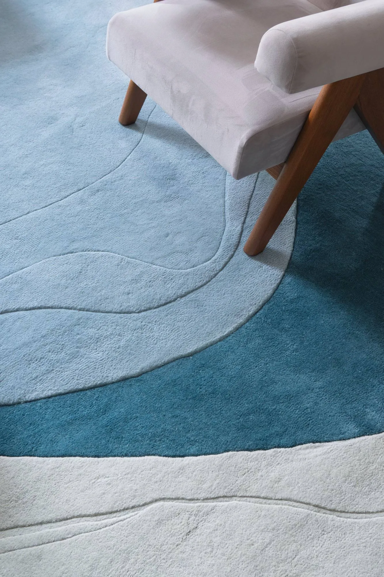 Erik Bratsberg Lozza tappeto in lana, Teal, 270x350 cm Layered