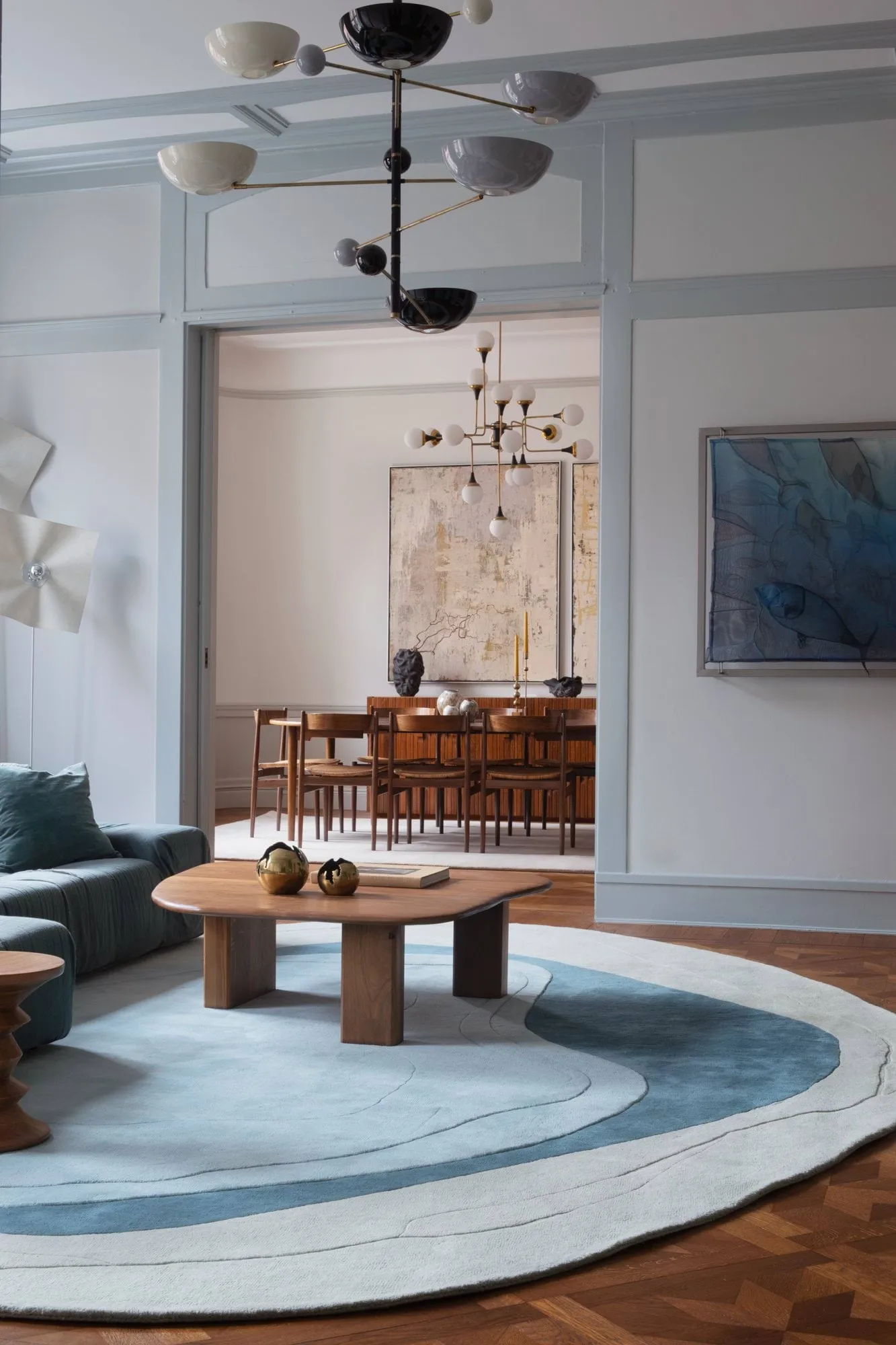 Erik Bratsberg Lozza tappeto in lana, Teal, 270x350 cm Layered