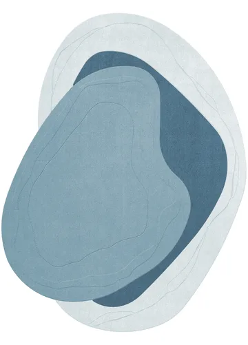 Erik Bratsberg Lozza tappeto in lana - Teal, 300x400 cm - Layered