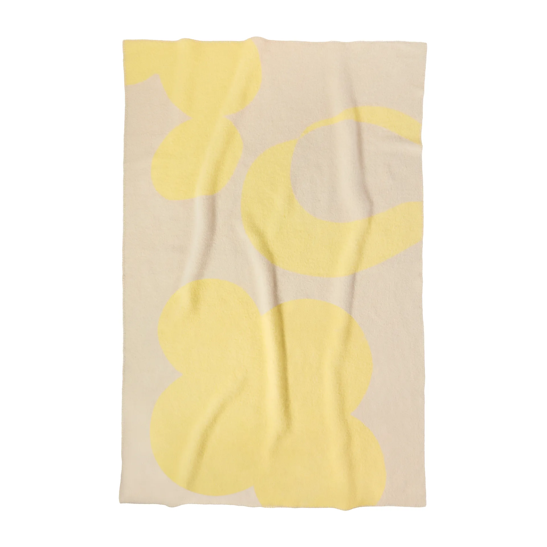 Plaid in lana Anemone 130x200 cm, Beige-giallo Layered