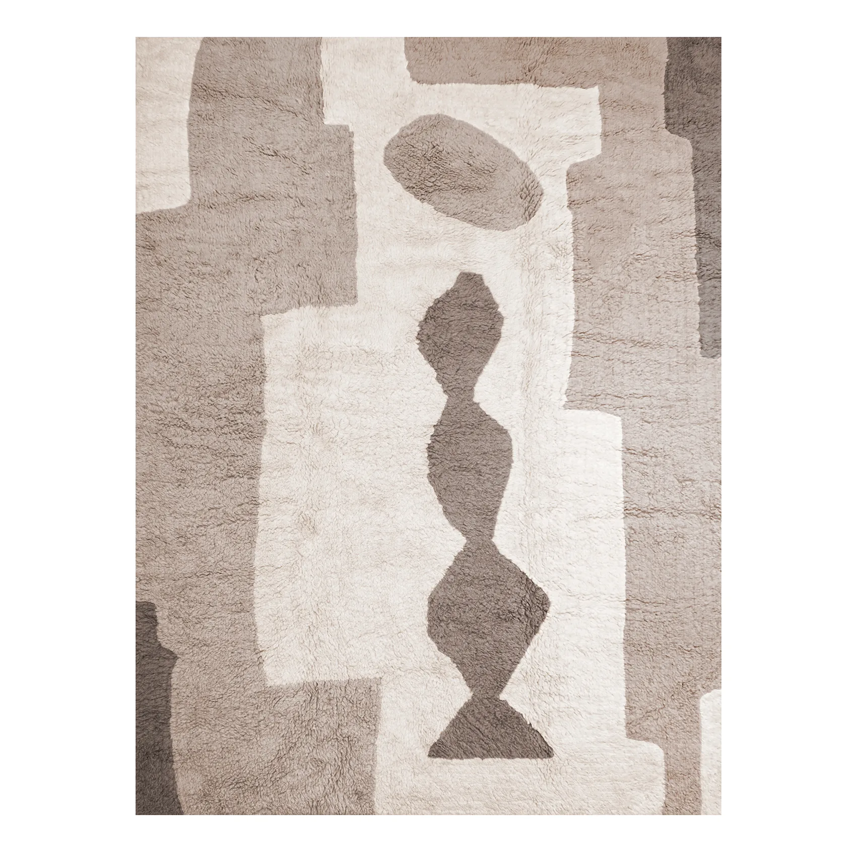 Tappeto Bird in Space 180x270 cm, bianco - marrone - beige Layered