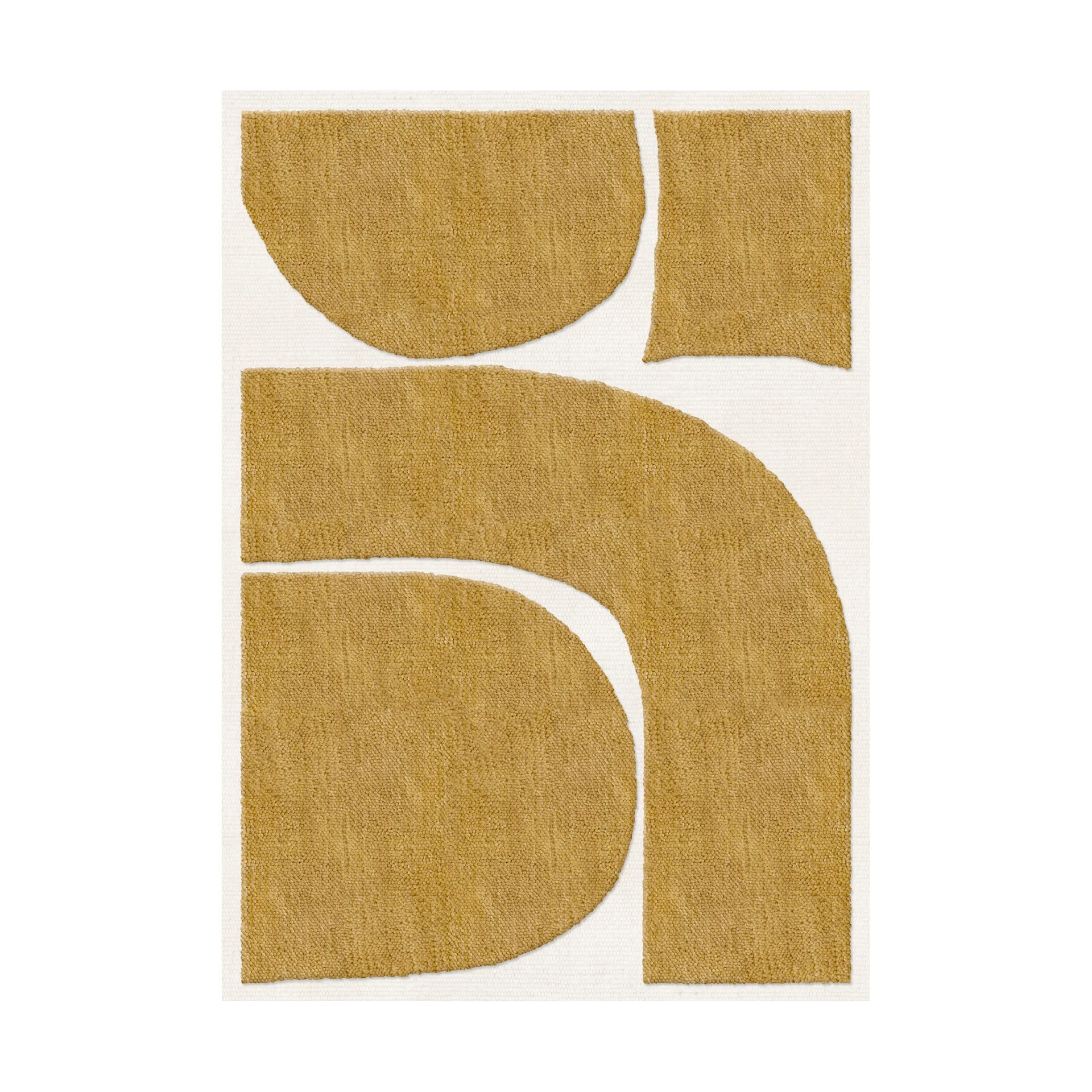 Tappeto di lana Gotland Rauk, Sunflower yellow 180x270 cm Layered