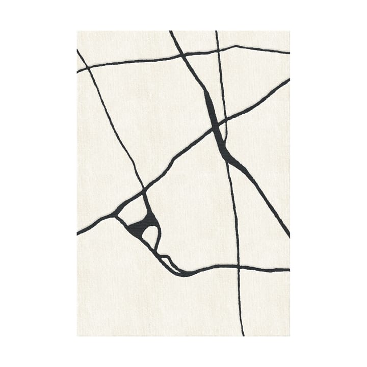 Tappeto di lana Gute - Black and white 180x270 cm - Layered