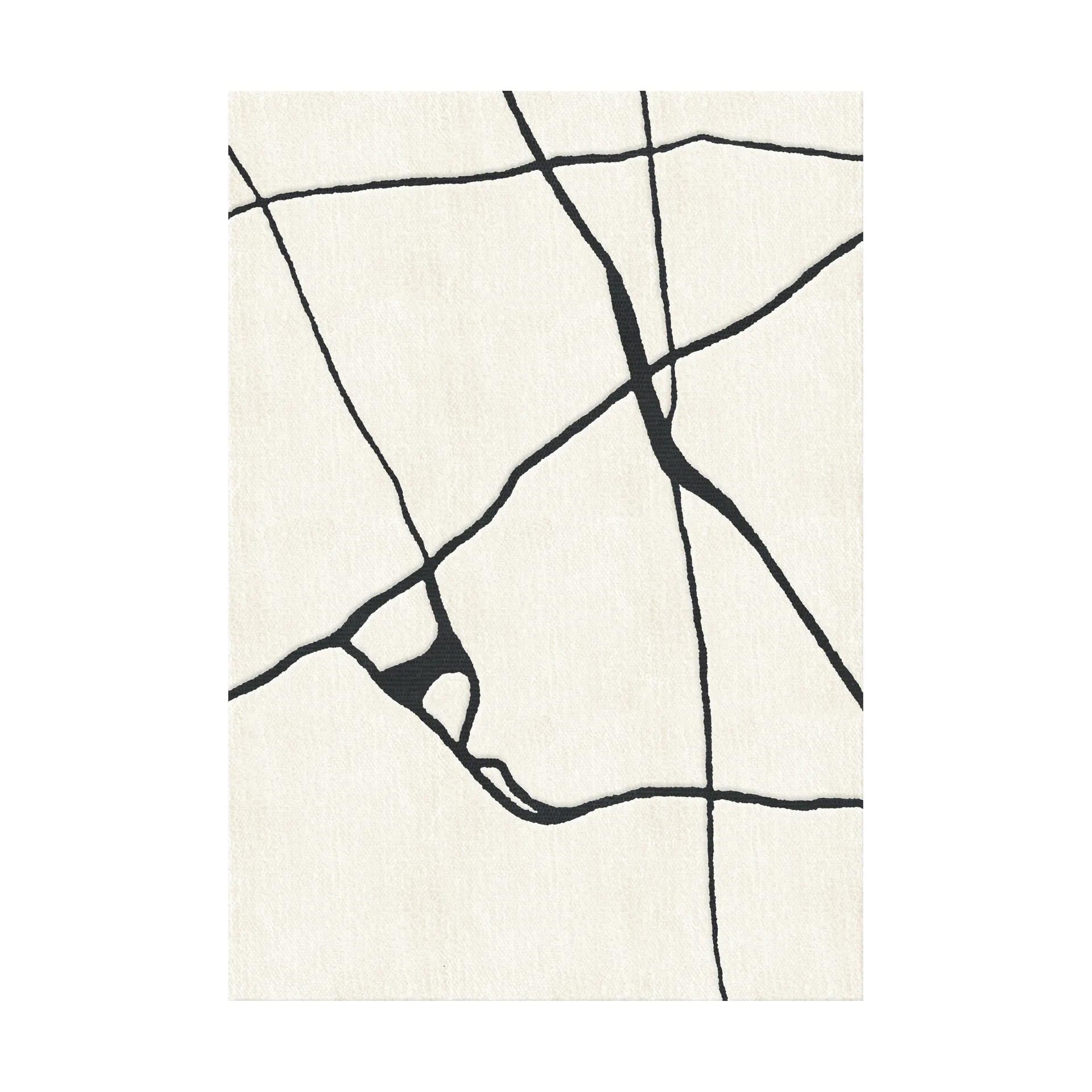 Tappeto di lana Gute, Black and white 250x350 cm Layered