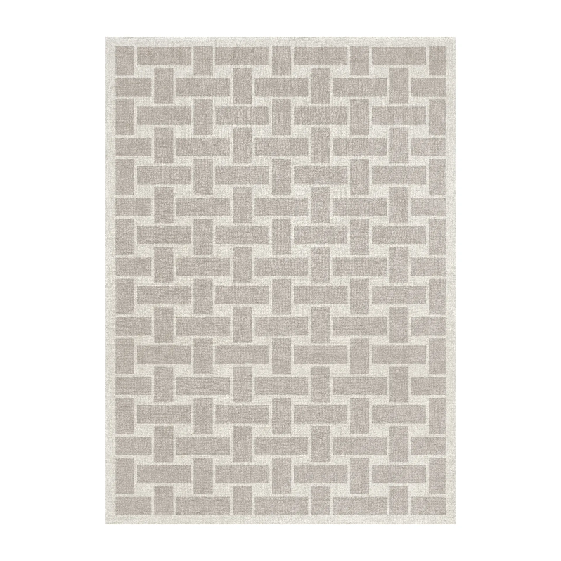 Tappeto in lana 60S Geo Basket, Oatmeal, 300x400 cm Layered
