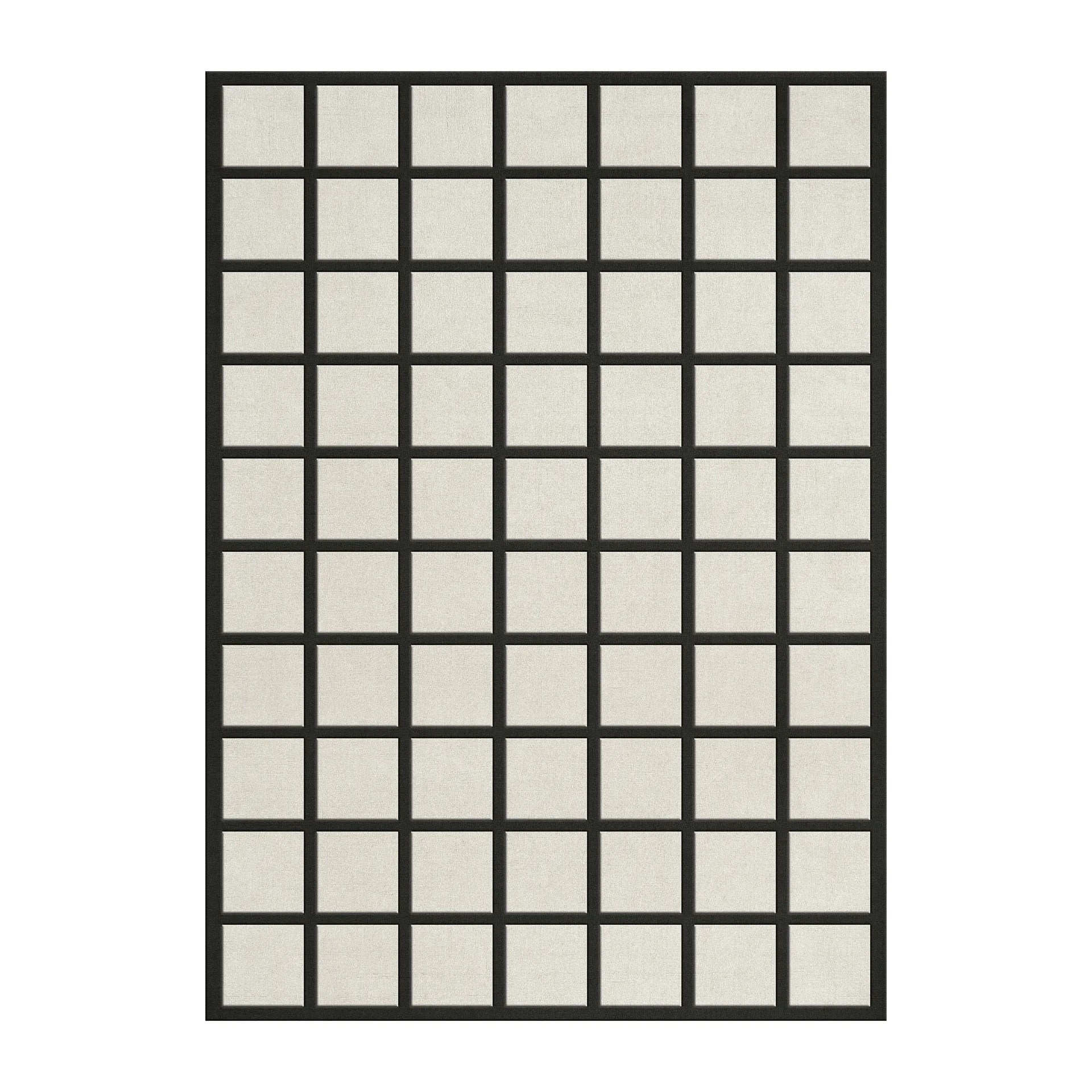 Tappeto in lana Avenue a scacchi, Bone white 180x270 cm Layered