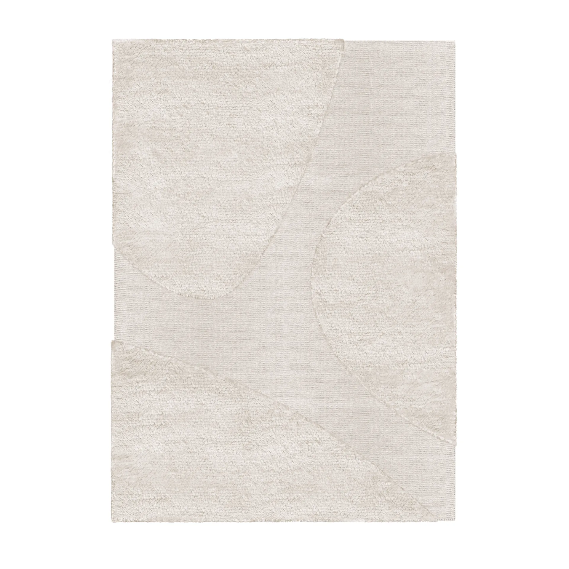 Tappeto in lana Punja plasma 250x350 cm, Bianco sporco Layered