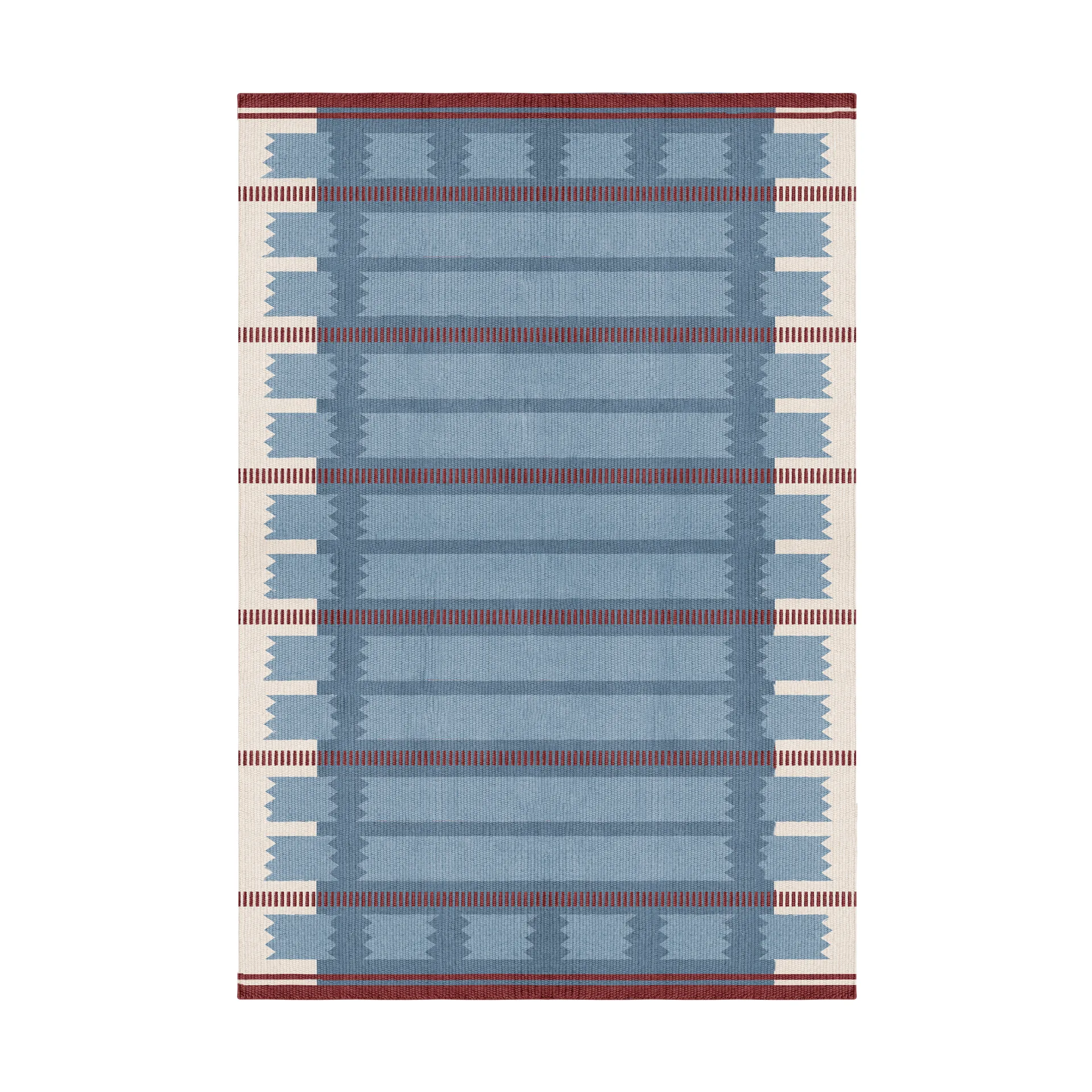 Tappeto in lana Röllakan Iris, Petrol, 140x200 cm Layered