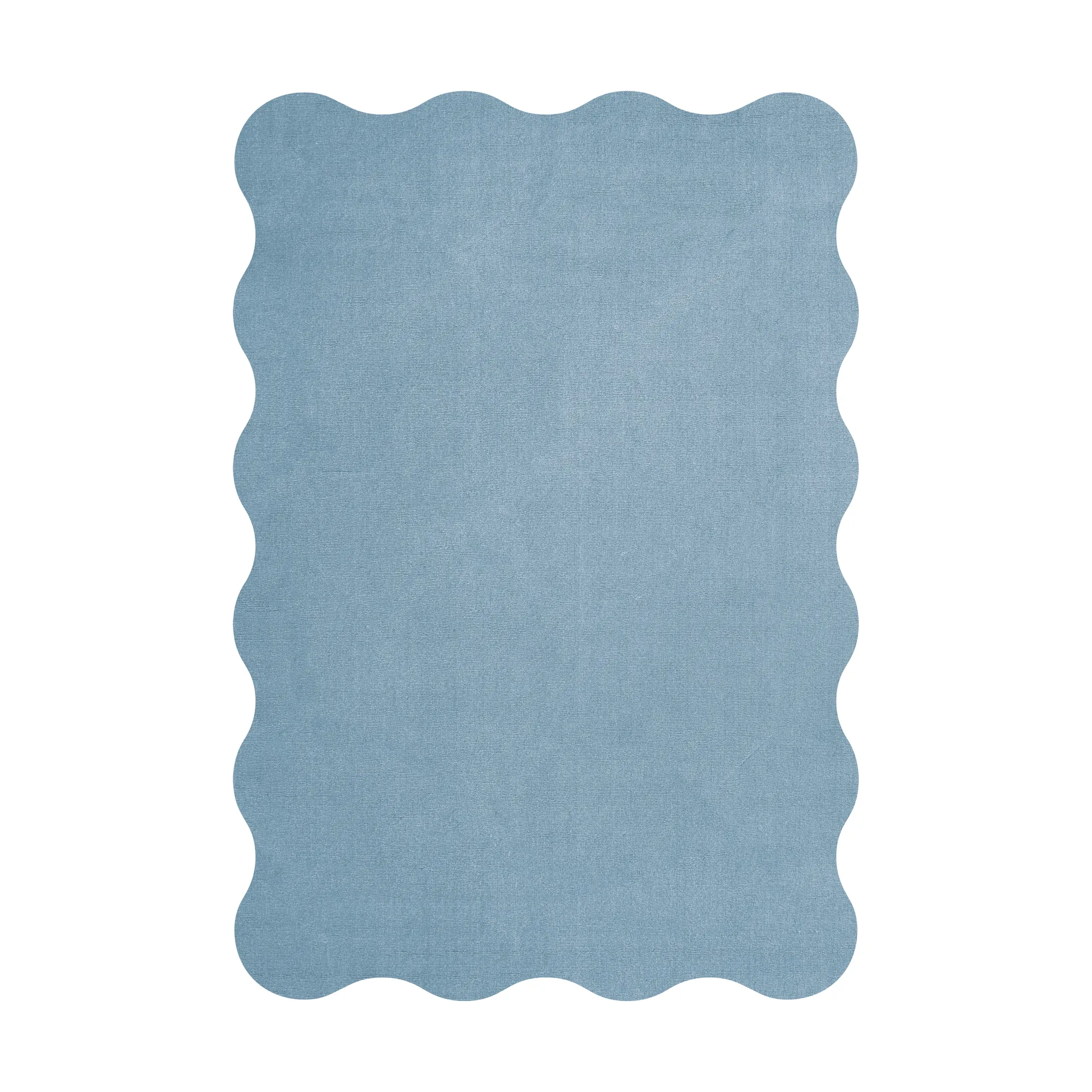 Tappeto in lana Scallop 180x270 cm, Soft blue Layered