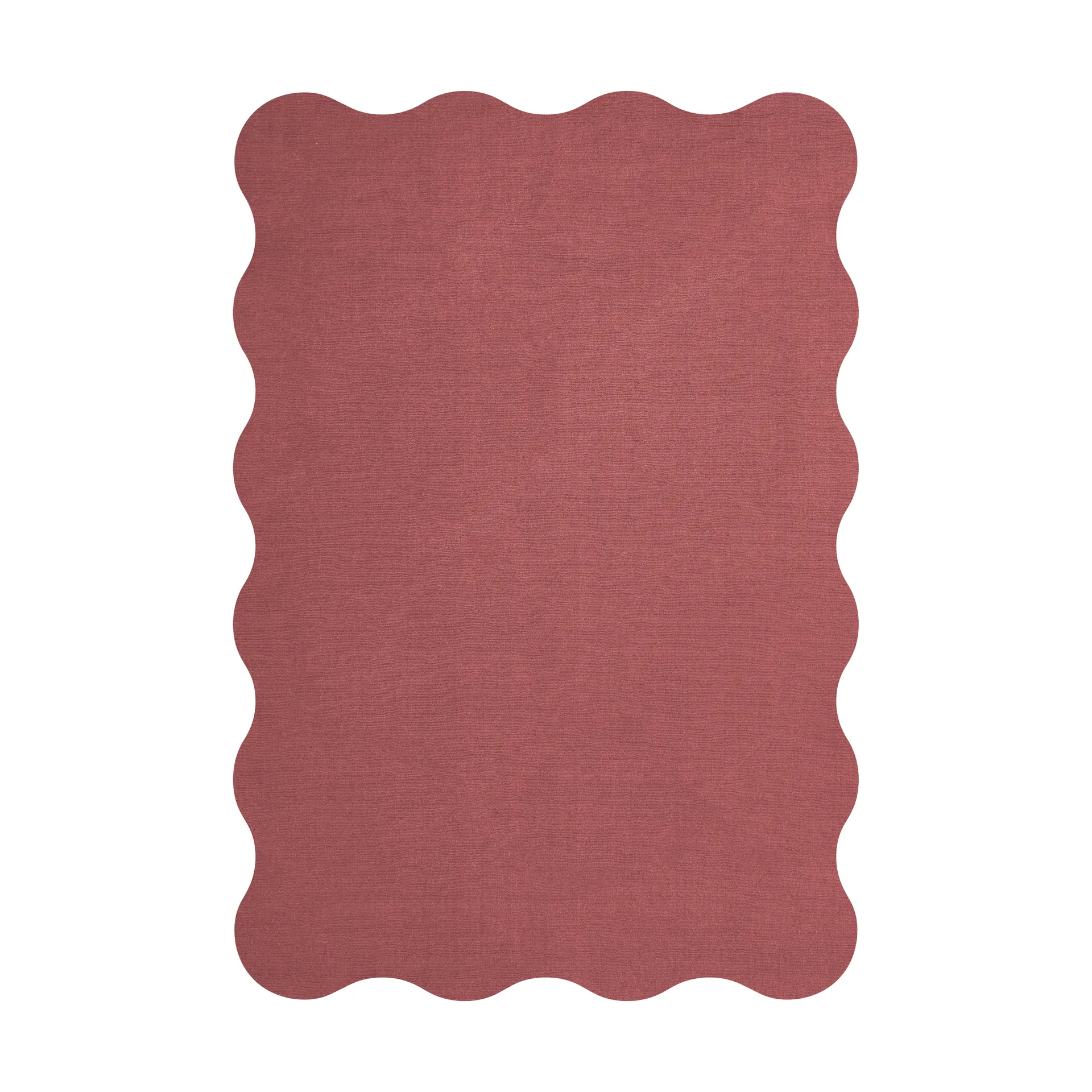 Tappeto in lana Scallop 200x300 cm, Rosewood red Layered