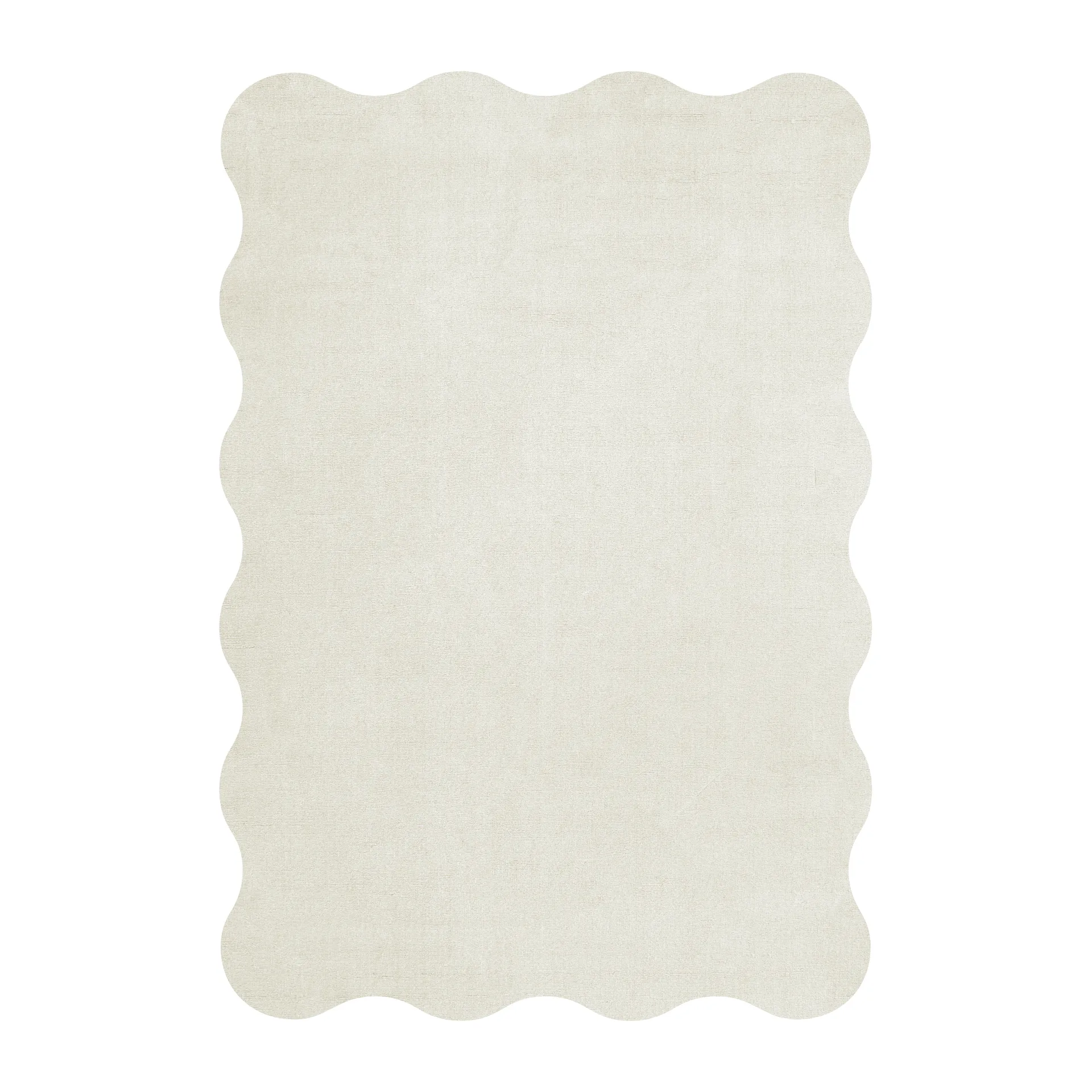 Tappeto in lana Scallop 250x350 cm, Bianco osso Layered