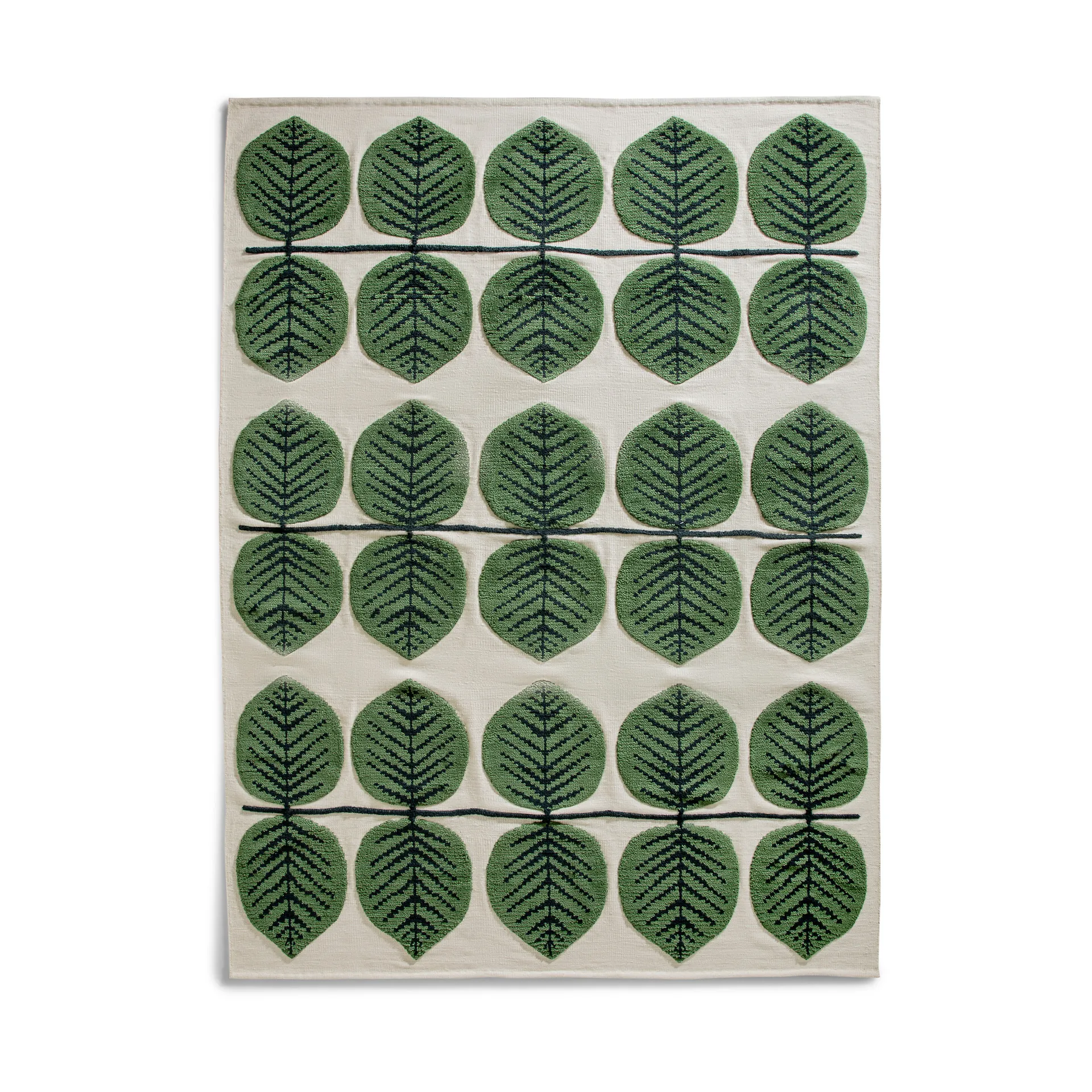 Tappeto in lana Stig Lindberg Berså, Birch green. 180x270 cm Layered