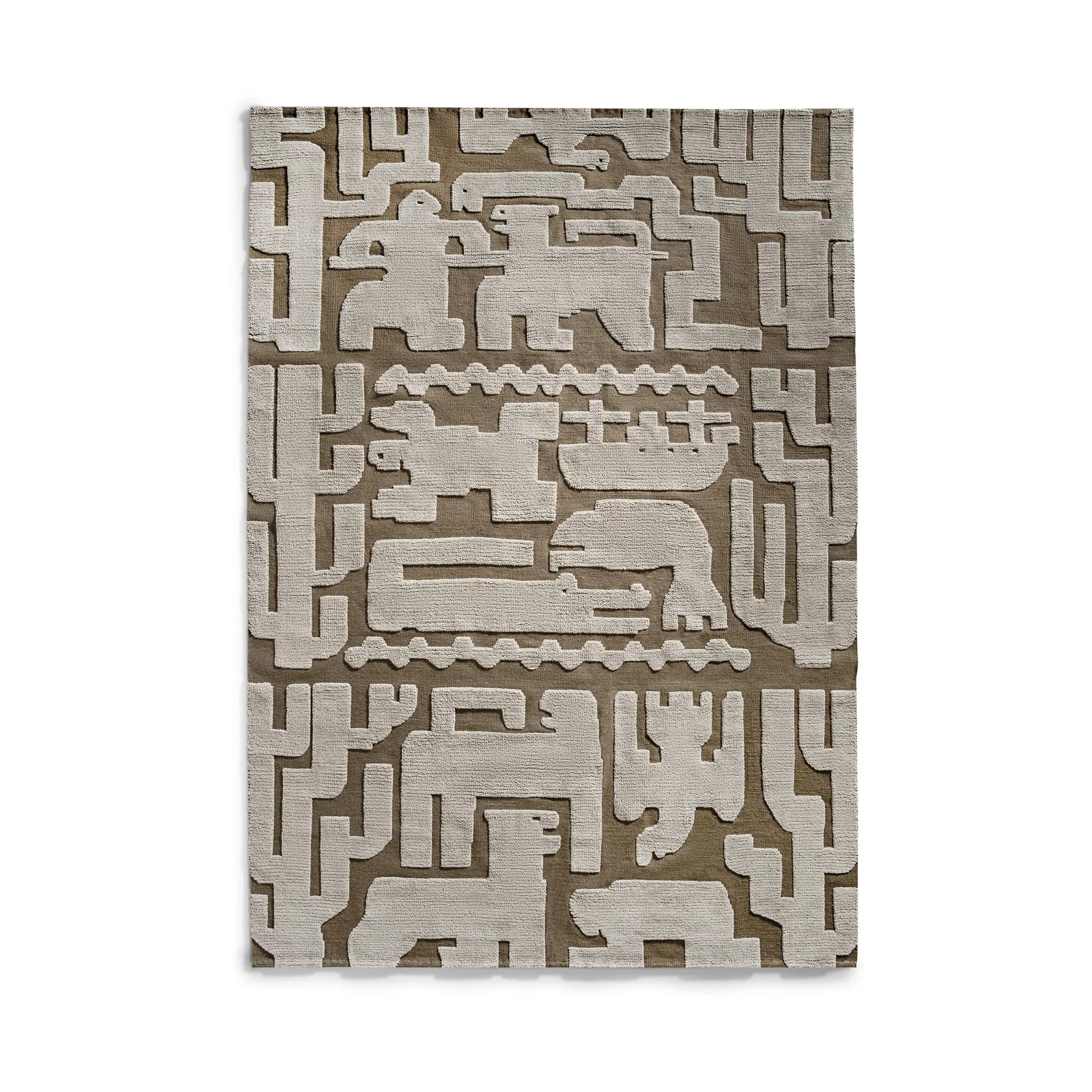 Tappeto in lana Stig Lindberg Gunnel, Walnut brown, 180x270 cm Layered