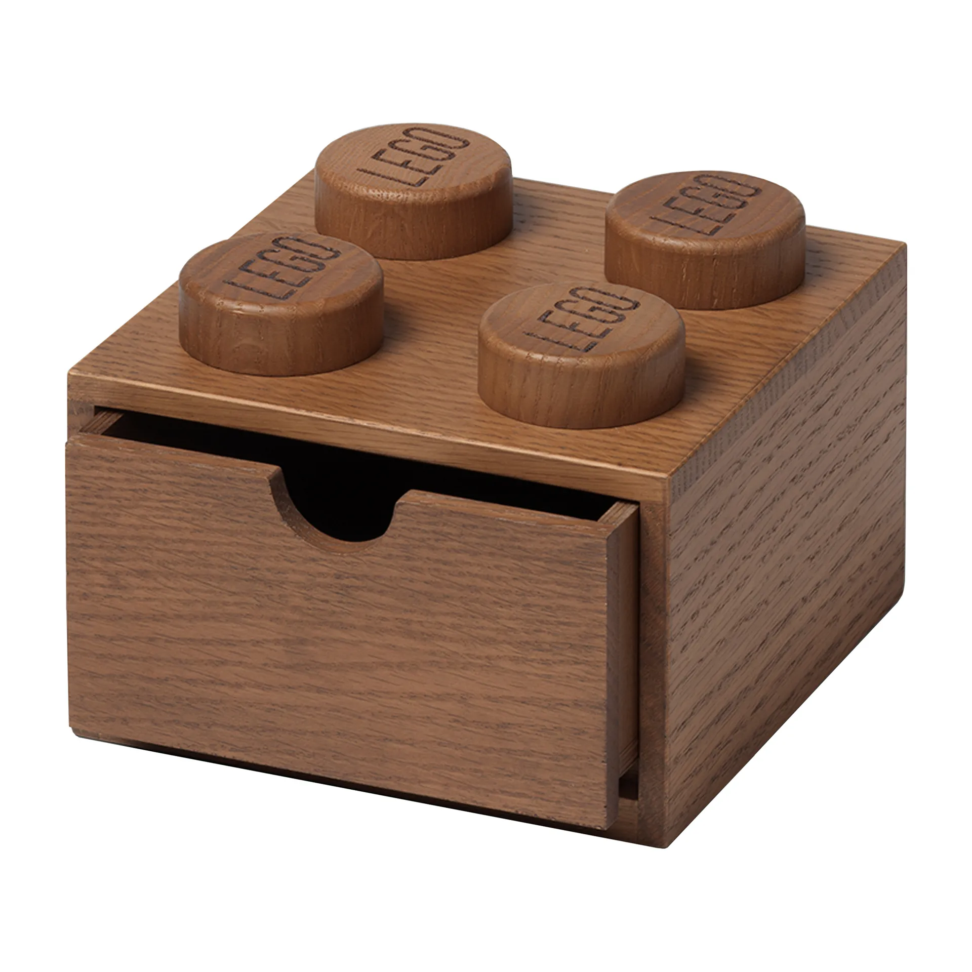 Cassetto in legno LEGO 4, Rovere mordente scuro  Lego