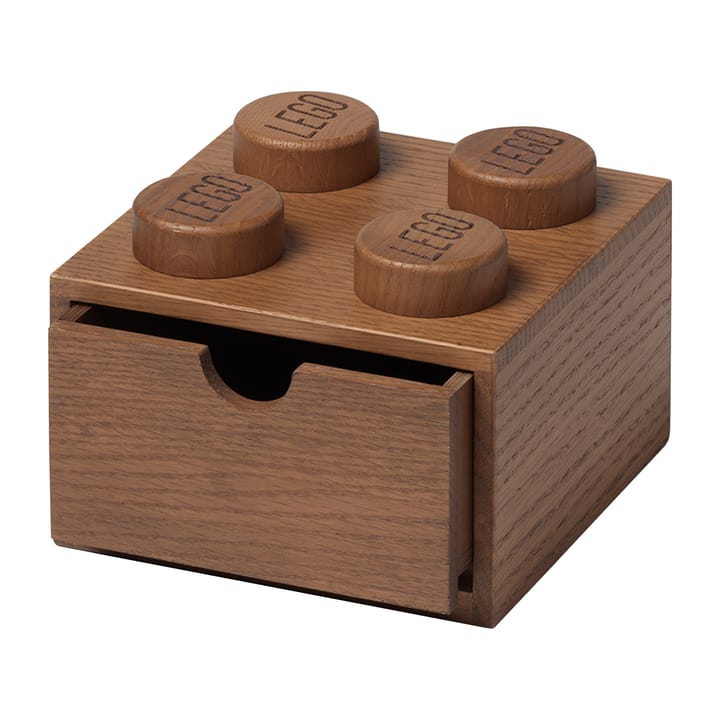 Cassetto in legno LEGO 4, Rovere mordente scuro  Lego