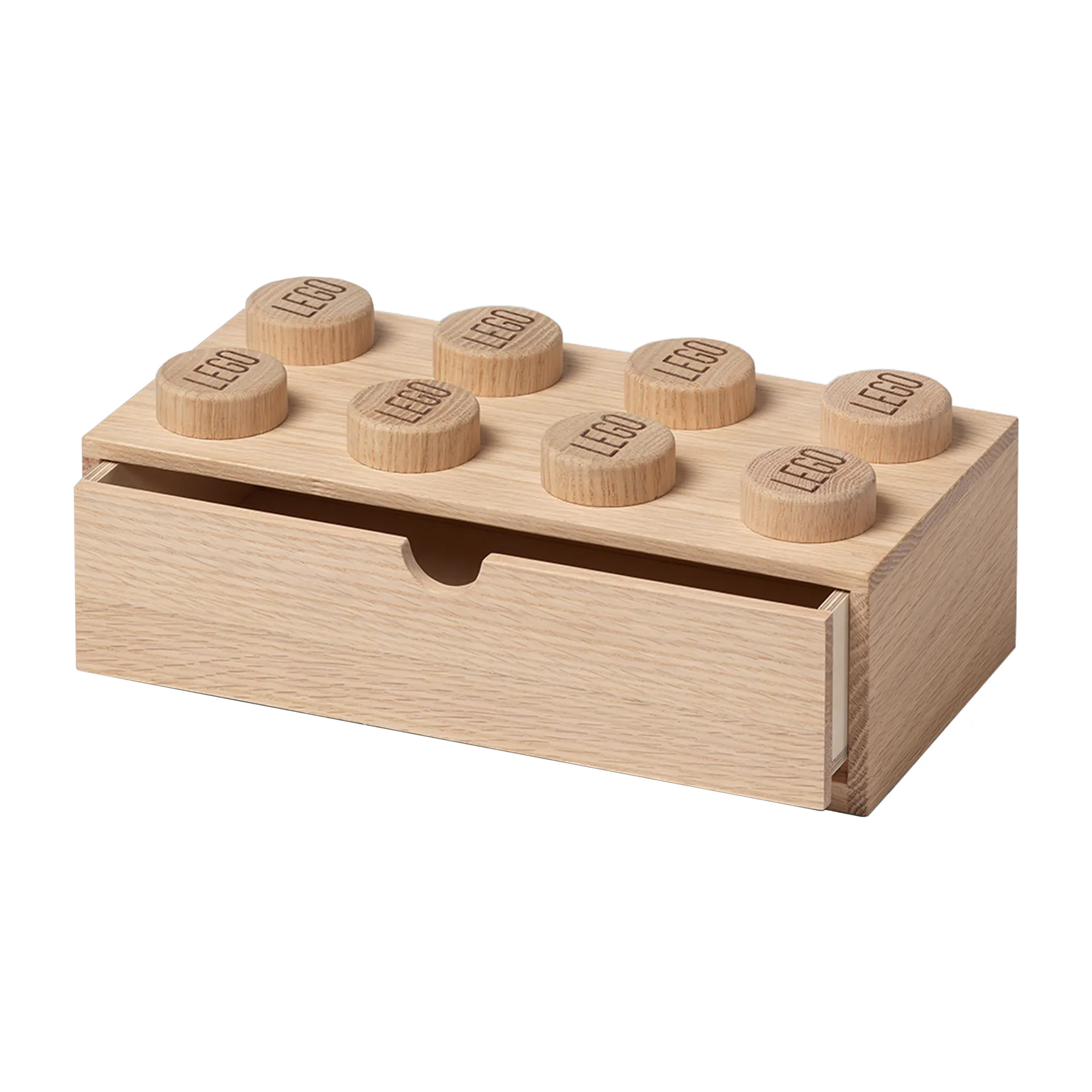 Cassetto in legno LEGO 8, Rovere insaponato Lego