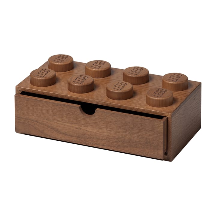 Cassetto in legno LEGO 8 - Rovere mordente scuro  - Lego