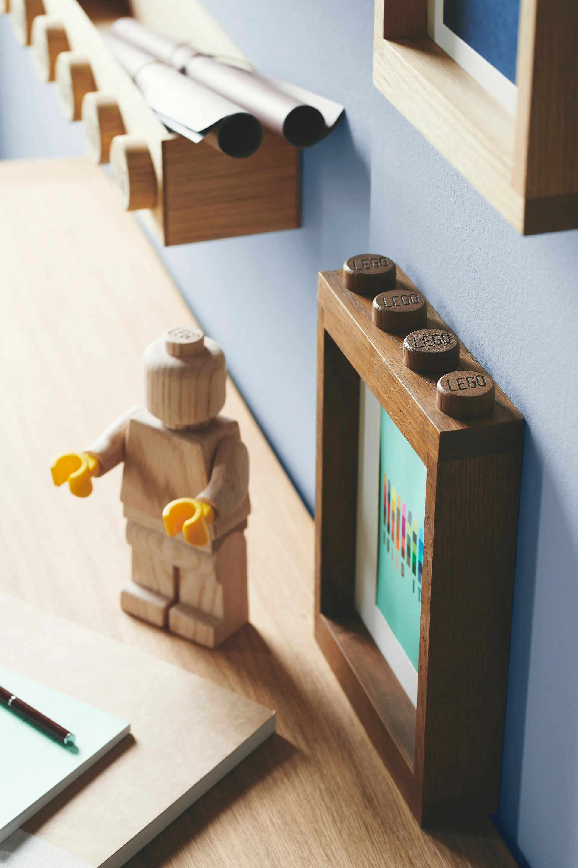 Mini statuetta in legno LEGO, Rovere insaponato Lego