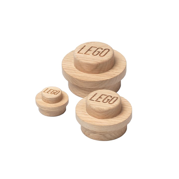Set appendiabiti da parete in legno LEGO, Rovere insaponato Lego