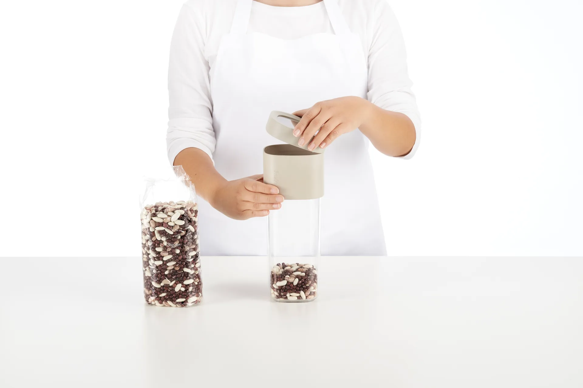 Contenitore grande Lékué flip, Beige Lékué