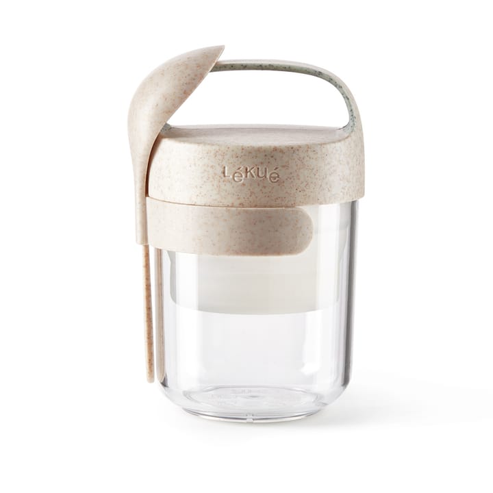 Contenitore Lékué To Go organico con cucchiaio beige - 0,4 L - Lékué
