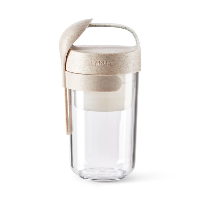 Contenitore Lékué To Go organico con cucchiaio beige - 0,6 L - Lékué