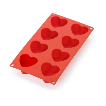 Forma cuore silicone Lékué 8 pezzi - Rosso - Lékué