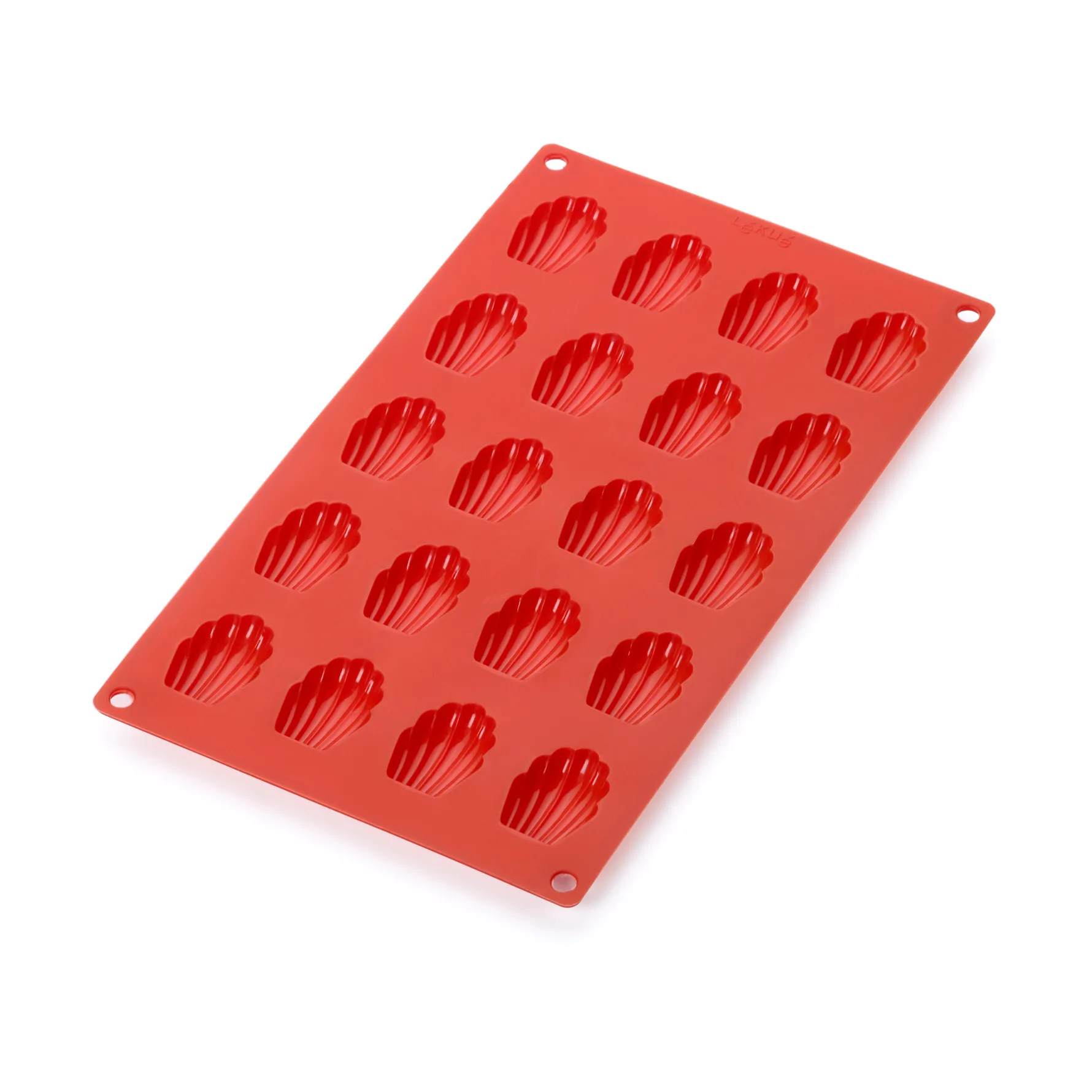 Formine mini in silicone Lékué per madeleines 20 pezzi, Rosso Lékué