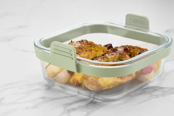 Pirofila quadrata Air fryer Lékué in vetro - Trasparente - Lékué